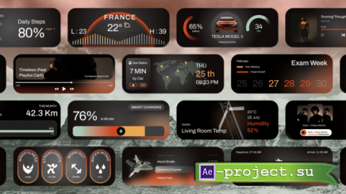 Videohive - Iphone UI Widget - 59412828 - Project for After Effects