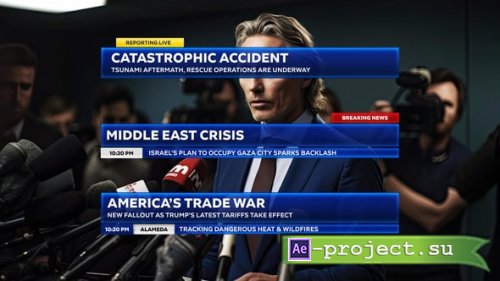 Videohive - News Broadcast Lower Thirds 3 - 59444533 - Project for After Effects