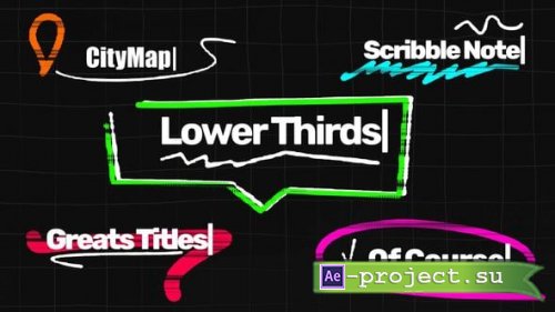 Videohive - Scribble Lower Thirds - 59428704 - Project for After Effects