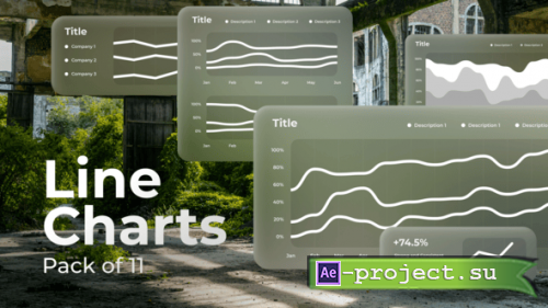 Videohive - Matte Glass Line Charts - 59435306 - Project for After Effects
