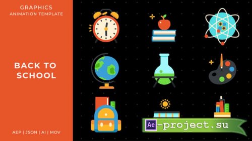 Videohive - Back to school graphic animation template | After Effects - 59443661 - Project for After Effects