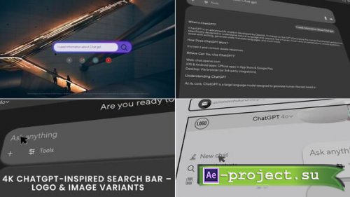 Videohive - 4K ChatGPT-Inspired Search Bar  Logo & Image Variants - 58903612 - Project for After Effects