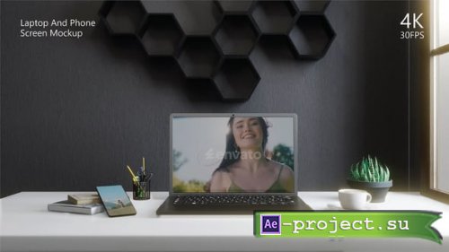 Videohive - Laptop And Phone Screen Mockup - 59017103 - Project for After Effects