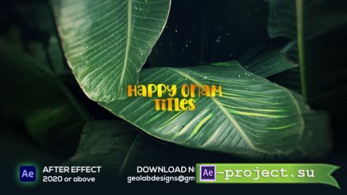Videohive - Happy Onam Titles - 59465100 - Project for After Effects