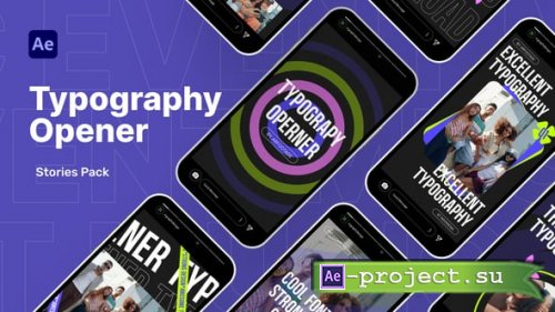 Videohive - Typography Intro Stories Pack - 59450987 - Project for After Effects