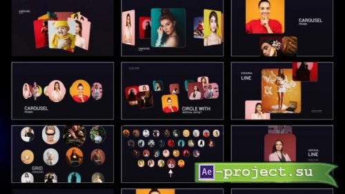 Videohive - 10 Minimal Carousel pack - 59454397 - Project for After Effects