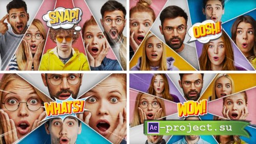 Videohive - Comic Multi Split Screen Reactions - 59484750 - Project for After Effects