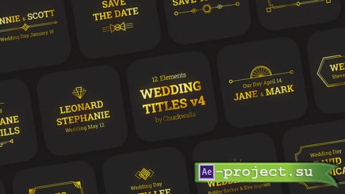 Videohive - Wedding Titles v4 - 59446599 - Project for After Effects