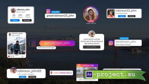 Videohive - Instagram Follow Elements - 59445673 - Project for After Effects