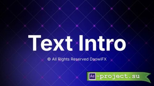 Videohive - AI Text Intro - 59504795 - Project for After Effects