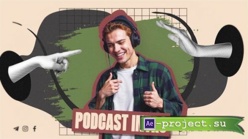 Videohive - Collage Podcast Intro - 59514169 - Project for After Effects