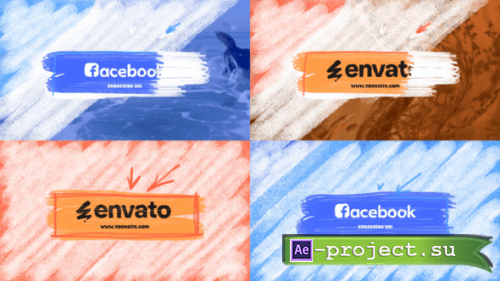 Videohive - Paint Brush Logo Transitions for After Effects - 59414462 - Project for After Effects