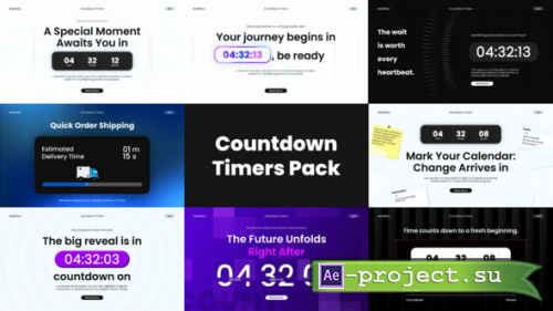Videohive - Countdown Timer Pack - 59530336 - Project for After Effects