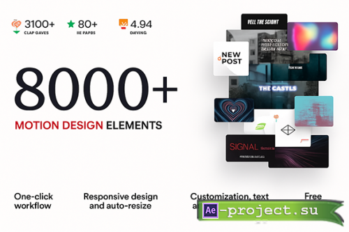 Videohive - The Bundle - 8000+ Motion Elements V8 - 24321544 - Project & Script for After Effects