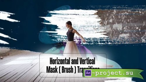 Videohive - Object Brush Transitions Horizontal | Vertical - 59550034 - Project for After Effects