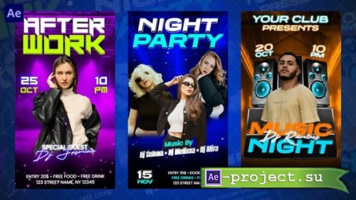 Videohive - Night Party Instagram Reels - 59550007 - Project for After Effects