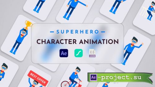 Videohive - Superhero Character Animation - 59551546 - Project for After Effects