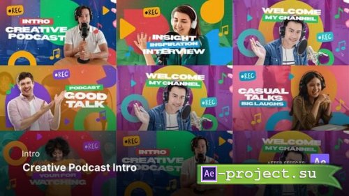 Videohive - Intro - Creative Podcast Intro After Effects Project Files - 59593610