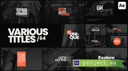 Videohive - Various Titles 64 - 59598156 - Project for After Effects