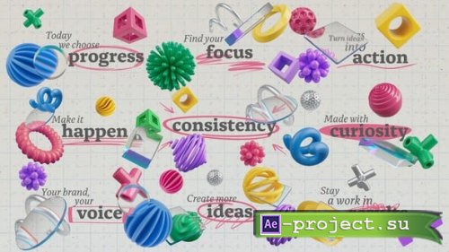 Videohive - Playful 3D Marker Titles - 59589944 - Project for After Effects