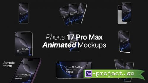 Videohive - Phone 17 Pro Max 3D Mockups - 59607617 - Project for After Effects