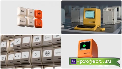 Videohive - Retro PC Mockup | After Effects Template - 59588569 - Project for After Effects