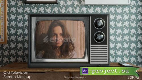 Videohive - Old Television Screen Mockup - 59630493 - Project for After Effects