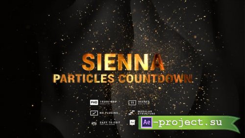 Videohive - Sienna Particles Countdown 3in1 Backgrounds - 59622842 - Project for After Effects