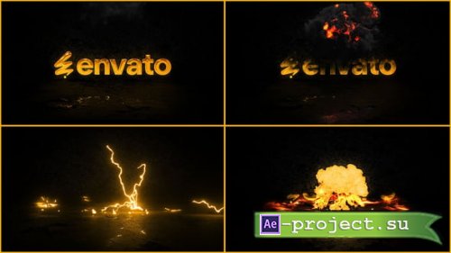 Videohive - Lightning Fire Logo Animation - 59633217 - Project for After Effects