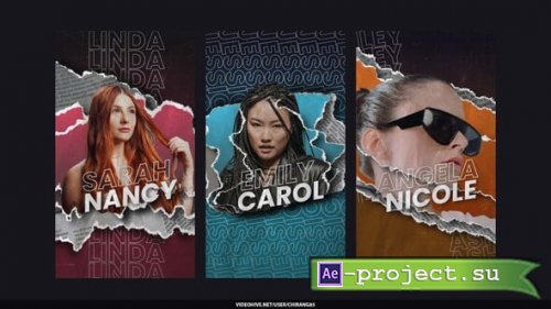 Videohive - Crumple Tape Paper Collage Stories - 59548071 - Project for After Effects