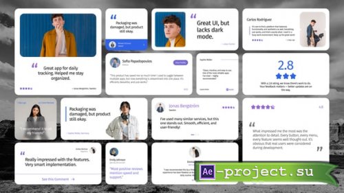 Videohive - Rating & Reviews UI Widget - 59620781 - Project for After Effects