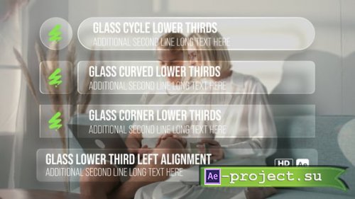 Videohive - Glass Lower Thirds - 59694665 - Project for After Effects