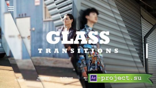 Videohive - Glass Transitions - 59684809 - Project for After Effects