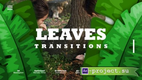 Videohive - Leaves Transitions - 59684827 - Project for After Effects
