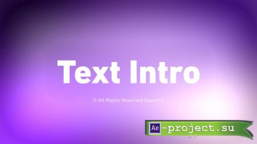 Videohive - Text Intro - 59719707 - Project for After Effects