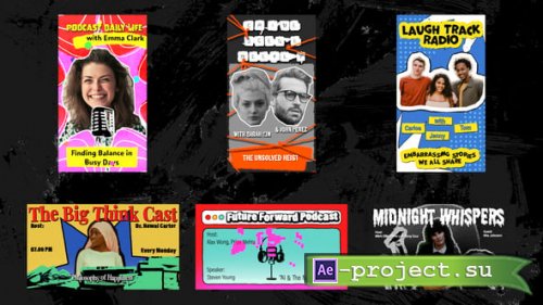 Videohive - Paper Collage Podcast Intro - 59717024 - Project for After Effects