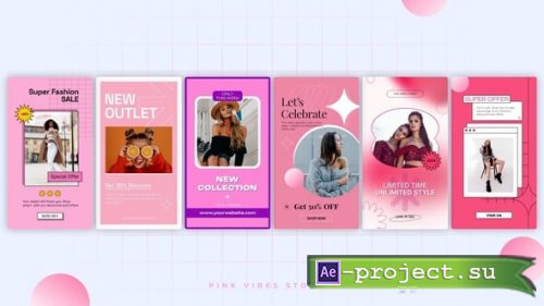 Videohive - Pink Vibes Stories - 59750542 - Project for After Effects