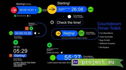 Videohive - Countdown Timer Toolkit V39 - 59741166 - Project for After Effects