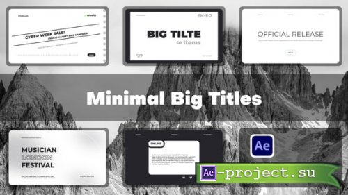 Videohive - Minimal Big Titles - 59735198 - Project for After Effects