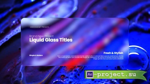 Videohive - Liquid Glass Titles - 59654545 - Project for After Effects