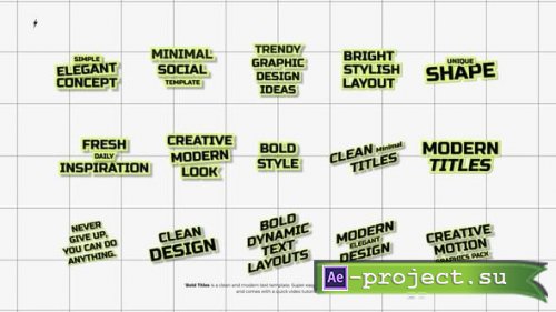 Videohive - Bold Titles 1.0 | After Effects - 59751900 - Project for After Effects