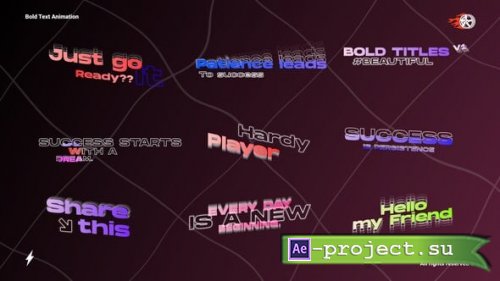 Videohive - Bold Text Animation - 59718730 - Project for After Effects