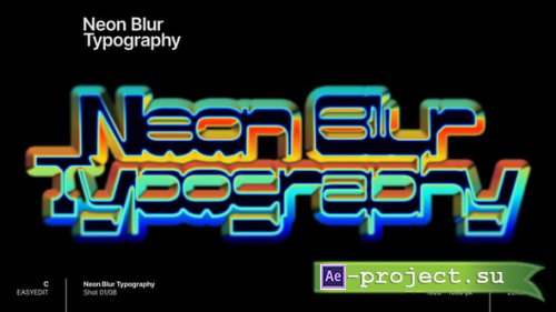 Videohive - Neon Blur Typography - 59757927 - Project for After Effects