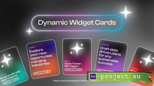 Videohive - Widget Cards - 59754489 - Project for After Effects