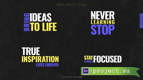 Videohive - Bold Kinetic Titles - 59752182 - Project for After Effects