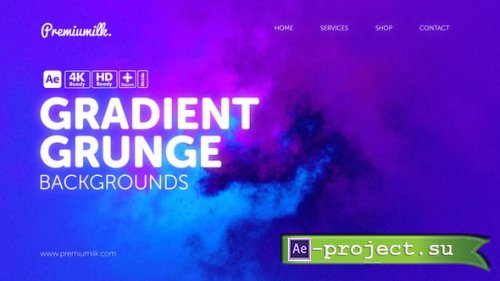 Videohive - Gradient Grunge Backgrounds - 59736148 - Project for After Effects