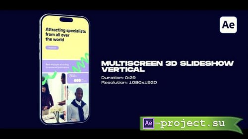 Videohive - Vertical Multiscreen 3D Slideshow - 59786201 - Project for After Effects
