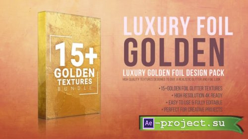 Videohive - Luxury Golden Foil Glitter Textures Collection  Elegant Metallic Overlays Pack - 59795779