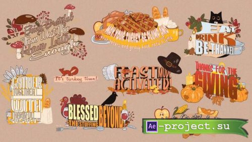 Videohive - Thanksgiving Titles Pack - 59787472 - Project for After Effects