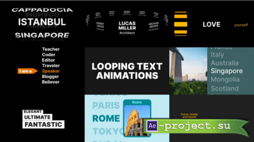 Videohive - Looping Text Animations - 59809737 - Project for After Effects